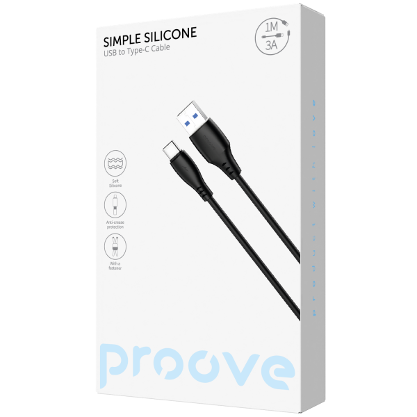 Simple Silicone  USB to Type-C - Photo 1